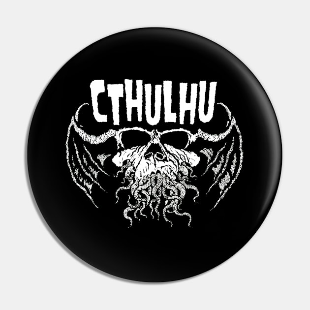 Cthulhu Punk (Black Print) Pin by Miskatonic Designs