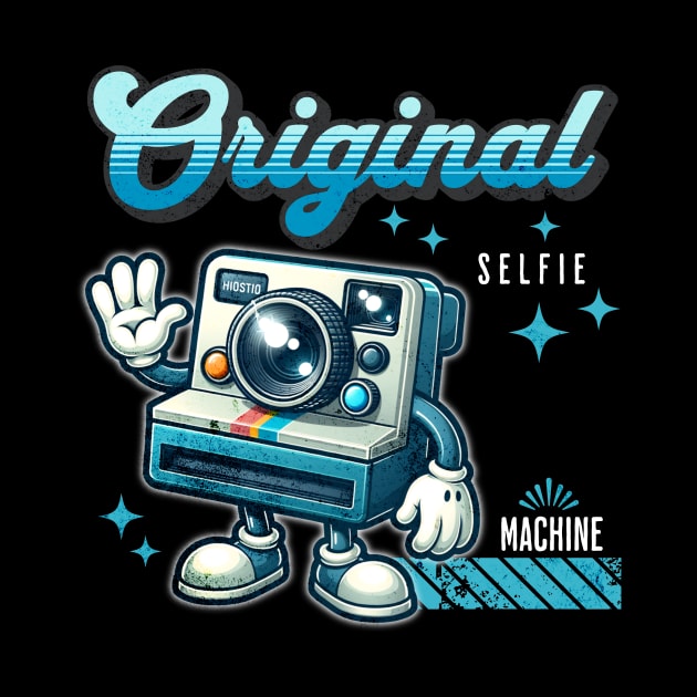 Original Selfie Machine - Vintage Polaroid Mascot by Critter Chaos