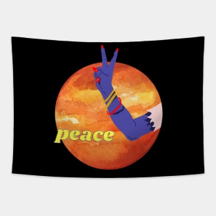 peace zombie arm - black Tapestry