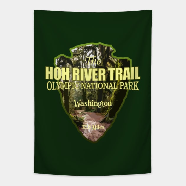 Hoh River Trail (arrowhead) Tapestry by grayrider