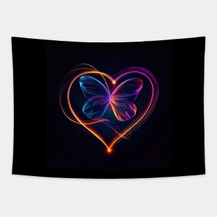 rgb butterfly light photography for valentines day gift Tapestry