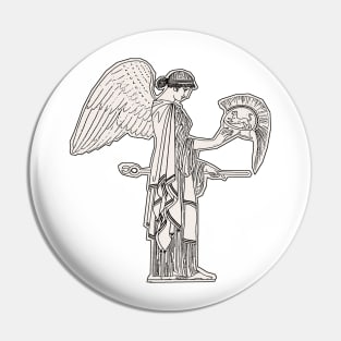 Mythological Angel Messenger of  Mercury  with Roman Helmet Pin