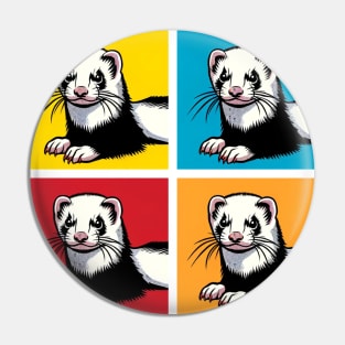 Pop Ferret Art - Cute Ferrets Pin