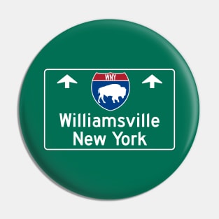 Williamsville New York Highway Guide Sign Buffalo Pin