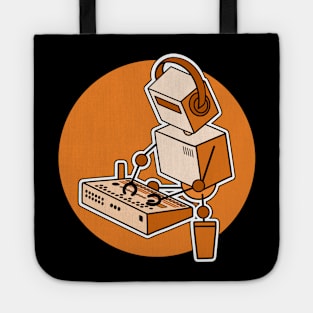 Robot Playing 909 Drum Machine Tote