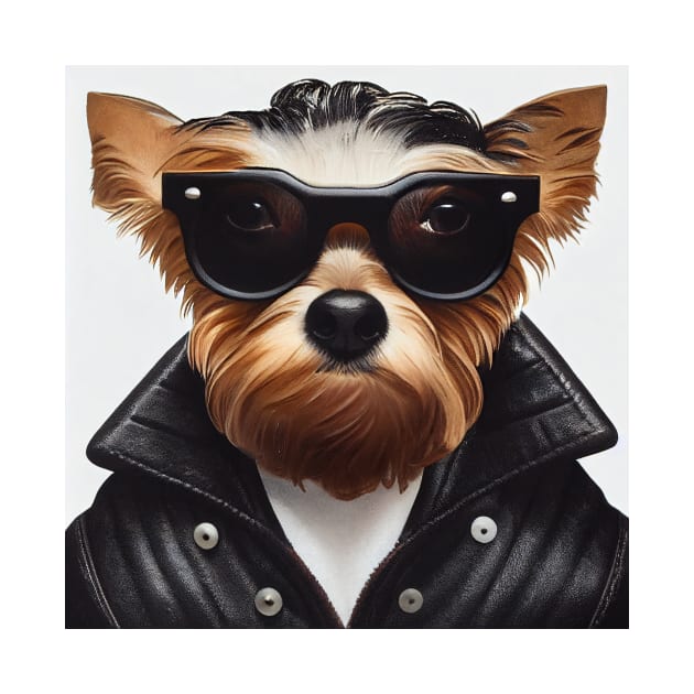 Rebel Yorkie like James Dean by Studiowatermars