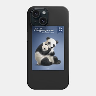 Greeting card Panda and her baby Phone Case