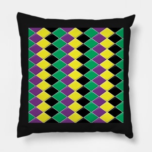 Mardi Gras Diamonds Pillow