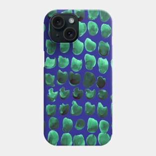 Animal print with stains. Simple blue and green watercolor boho background, seamless pattern. Scandinavian style, design for wallpaper, fabric, textile, prints, wrapping paper. Phone Case