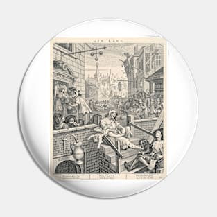 'Gin Lane' by William Hogarth, 1751 (C038/2618) Pin