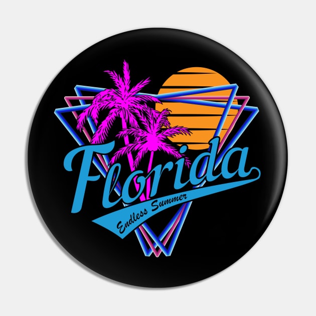 Retro 80s Style Fort Lauderdale Summer Beach Pin by Brobocop