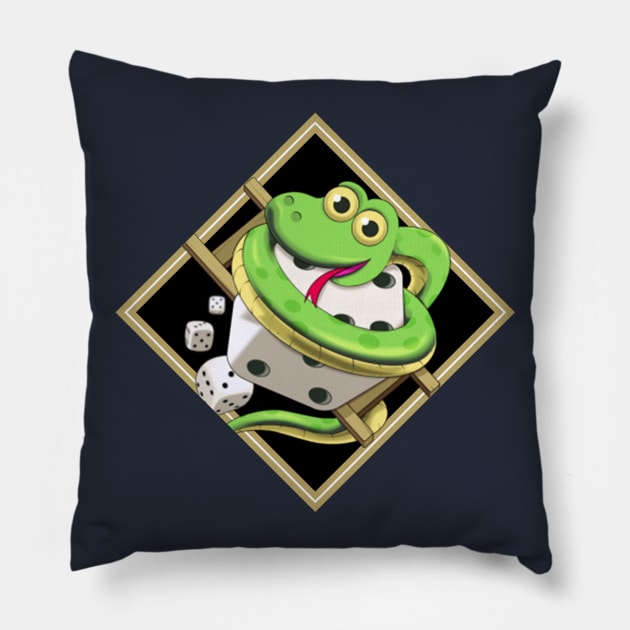 snake green Pillow by leader