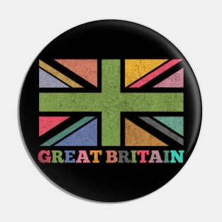 Great Britain / Faded Style Multi-cultural Union Jack Design Pin