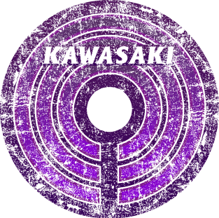 Kawasaki Municipality Japanese Symbol Distressed Magnet