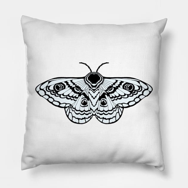 Simplistic Moth Pillow by JasminMilena