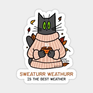 Purrfect Sweater Weather Magnet