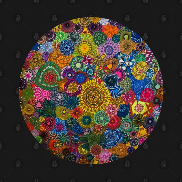 Round and Round: a Patterned Spirograph Collage by RachelEDesigns