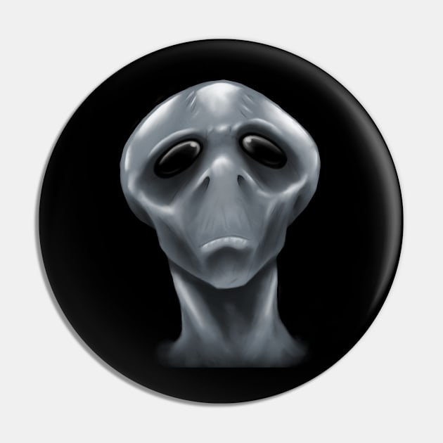 Alien Onlooker Pin by PulpAfflictionArt79