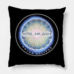 Solar Eclipse April 8th 2024 Tie Dye Moon Sun Totality Mandala Spirituality Pillow