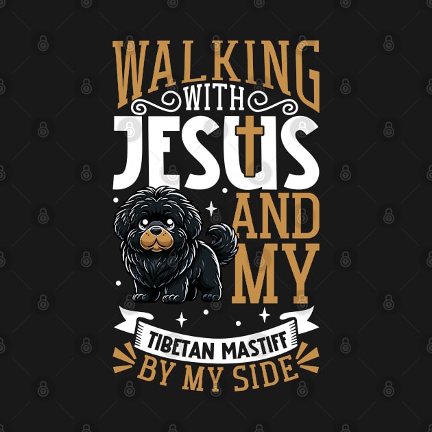 Jesus and dog - Tibetan Mastiff by Modern Medieval Design