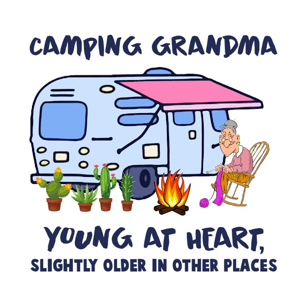 Camping Grandma Young At Heart by Hound mom