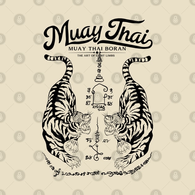 Sak Yant Muay Thai Tiger by KewaleeTee