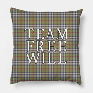 Team Free Will on Plaid Pillow