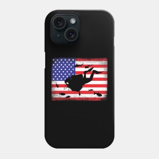 Scuba diving american flag Phone Case