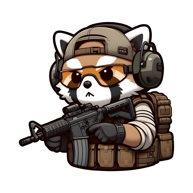 Tactical Tanuki by Rawlifegraphic