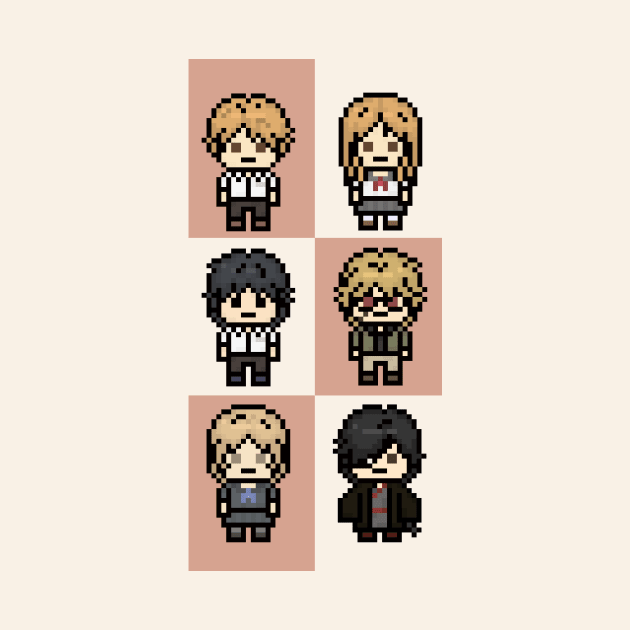 Natsume Cast Pixel Art by Tatsu_chan