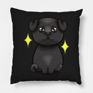 Black Pug Pillow