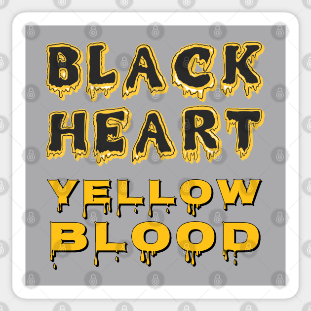 Black Heart Yellow Blood - Wichita State - Sticker