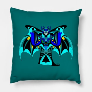 uukum soots camazots the mayan dracula vampire ecopop pattern armor warrior Pillow