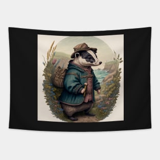 Garden Rustler Badger #3 Tapestry