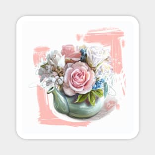 Bouquet in a teapot Magnet