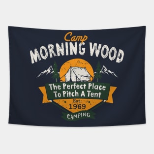 Camp Morning Wood Camping The Perfect Place to Pitch A Tent Tapestry