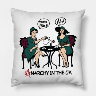 Anarchy in England Punk Satire - Its Tee Time Pillow