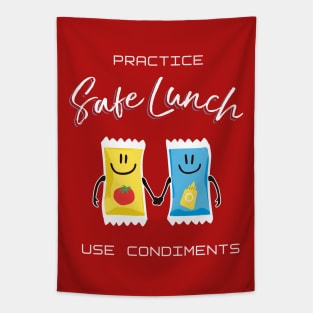 Practice Safe Lunch, Use Condiments Tapestry