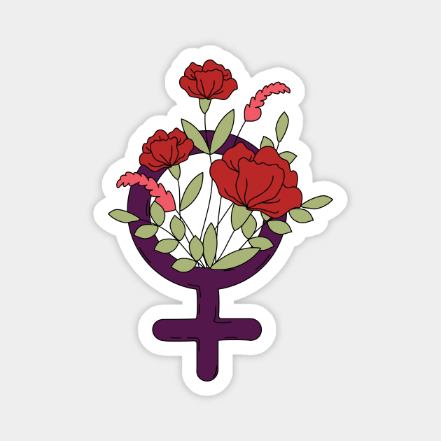 Feminist Flowers Magnet by MaiKStore