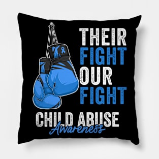 Child Abuse Prevention Awareness Month Blue Ribbon gift idea Pillow