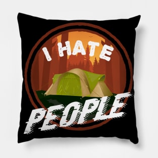 I Hate People - Camping Adventure Pillow