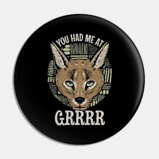 Caracal golden desert cat design Pin