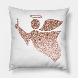 Sparkling rose gold angel Pillow