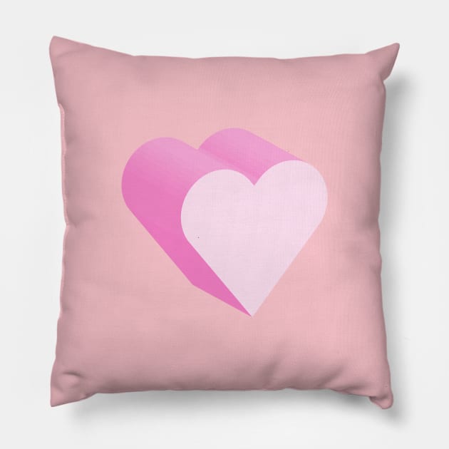 Candy Love Heart in 3D Pillow by lucybrownlane