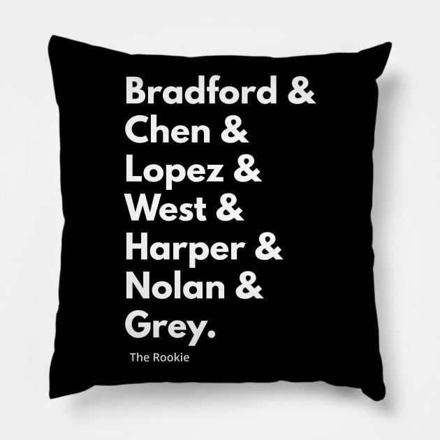 The Rookie Squad Goals (White Text) T-Shirt Pillow by Shop Talk - The Rookie Podcast