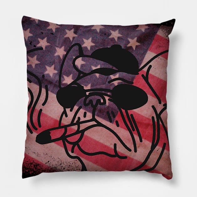 Best Dog Dad Ever American Flag Pillow by Hunter_c4 "Click here to uncover more designs"