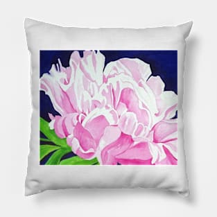 Peony Watercolor Pillow