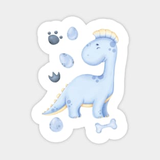 baby dinosaur blue 2 Magnet