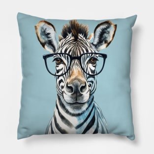 Funny Zebra Wearing glasses Pillow