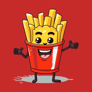 kawaii french fries T-Shirt cute potatofood T-Shirt